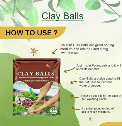 LECA Clay Balls (400gm) - Hydrotons Lightweight Expanded Clay